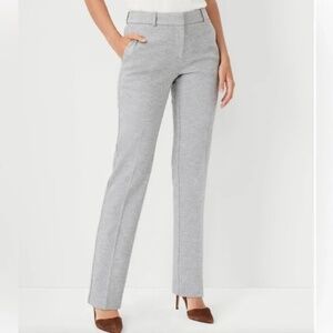 Ann Taylor Grey Herringbone Wool Blend Trouser Size 14